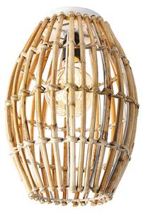 Venkovské stropní svítidlo bambusové s bílou - Canna Capsule
