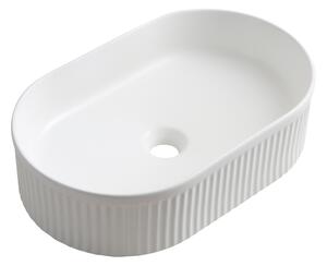 UPTrend Oválné keramické umyvadlo na desku OAZA BLOOM TR41422-U20, bílá mat