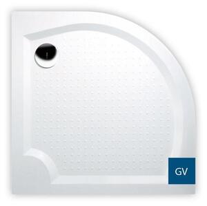 GELCO - VIVA90 sprchová vanička z litého mramoru, čtvrtkruh, 90x90cm, R550 GV559