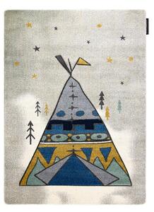 Dětský kusový koberec Petit Tipi grey 120x170 cm
