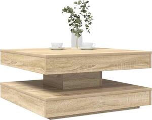 VidaXL Konferenční stolek otočný o 360º 70 x 70 x 34,5 cm [858482] Barva: dub sonoma