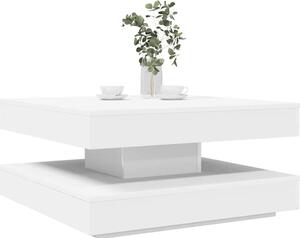 VidaXL Konferenční stolek otočný o 360º 70 x 70 x 34,5 cm [858482] Barva: Bílá