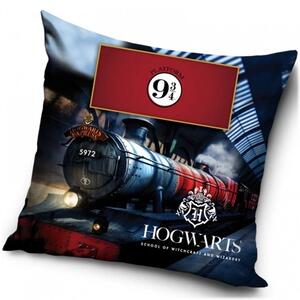 Velurový polštář Harry Potter - motiv Expres do Bradavic - 40 x 40 cm