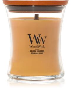 Woodwick Opulent Wood Golden Bourbon vonná svíčka s dřevěným knotem (hearthwick) 275 g