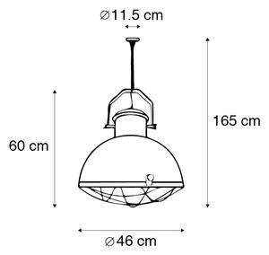 Průmyslová závěsná lampa šedá - Motor