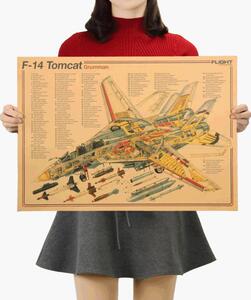 Tie Ler Plakát strážci nebes, Grumman F-14 Tomcat, č.258, 50.5 x 36 cm
