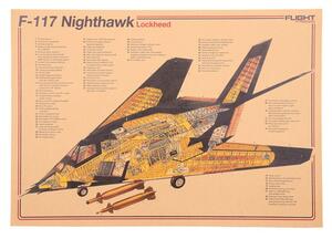 Tie Ler Plakát strážci nebes, Lockheed F-117 Nighthawk, č.253, 50.5 x 36 cm