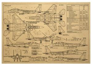 Tie Ler Plakát strážci nebes, McDonnell-Douglas F-15 A,C,E, č.394, 50.5 x 36 cm
