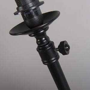 Klasická stolní lampa černá nastavitelná bez stínidla - Accia