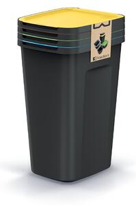 Prosperplast Sada odpadkových košů COMPACTO FLAS 4x 50 L černá