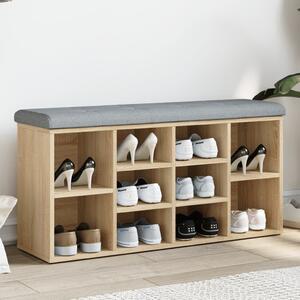 VidaXL Lavice s botníkem 102 x 32 x 50 cm kompozitní dřevo [862988] Barva: dub sonoma
