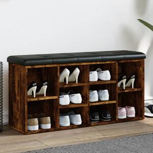 VidaXL Lavice s botníkem 102 x 32 x 50 cm kompozitní dřevo [862988] Barva: kouřový dub