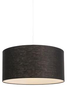 Moderní závěsná lampa bílá s černým odstínem 50 cm - Combi 1