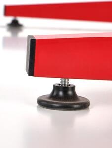 Herní stůl RAPTOR s LED s osvětlením - 122x60, černá/červená