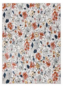 Kusový koberec Botanic 65239 flowers grey – na ven i na doma 117x170 cm