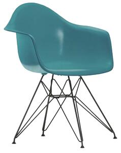Výprodej Vitra designové židle DAR - skořepina modrá oceánová, podnož ocel lakovaná černá