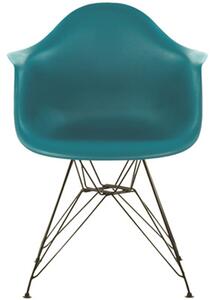 Výprodej Vitra designové židle DAR - skořepina modrá oceánová, podnož ocel lakovaná černá