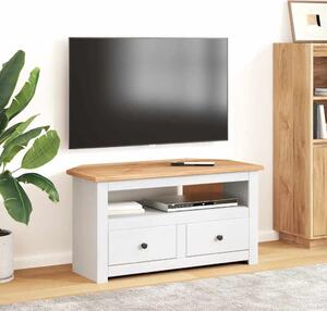 VidaXL Rohová TV skříňka 93x49x49 cm masivní borovice řada Panama [282686] Barva: Bílá