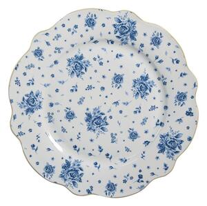 Clayre eff Porcelánový jídelní talíř BLUE ROSE BLOOMING Clayre & Eef BRBFP