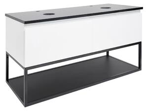 Koupelnová skříňka s krycí deskou SAT B-Way 119x30x45 cm bílá lesk BWAY120WTKF
