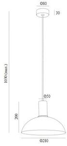 Argon Sines závěsné svítidlo 1x15 W bílá-mosaz 4220