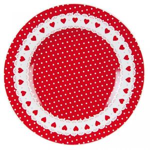 Clayre eff Dezertní talíř Dots & hearts
