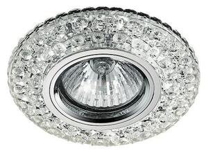 DOWNLIGHT podhledové svítidlo LED 3W 380lm 4000K + 1x GU10 50W bez zdroje 10cm kulaté IP20, chrom