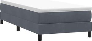 VidaXL Postel Box Spring bez matrace 100x210 cm samet [3315814] Barva: Tmavě šedá