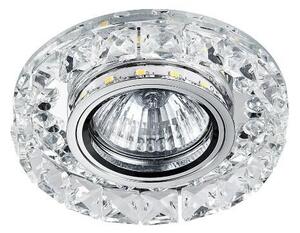 DOWNLIGHT podhledové svítidlo 1x GU10 50W (bez zdroje) + LED 3W 380lm 4000K 9,8cm kulaté IP20, chrom