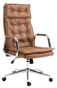 Kancelářská židle Sotira - kůže - Světle Hnědá