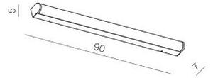 Petra koupelnové nástěnné svítidlo LED 18W 1315lm 4000K 90cm IP44, chrom/bílá