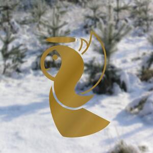 Pieris design Anděl - vánoční samolepka na okno žlutá