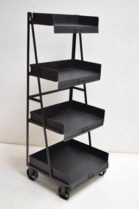 SHRIMAN EXPORTS Ocelový stojan na kolečkách industrial design
