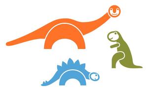 Pieris design Dinosaurus Tyranosaurus Rex - dětská samolepka na zeď bílá