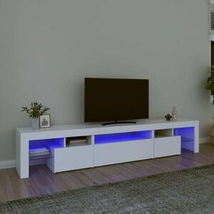 VidaXL TV skříňka s LED osvětlením 215x36,5x40 cm [3152794] Barva: Bílá