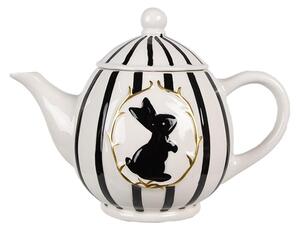 Clayre eff Keramická konvička na čaj CHECKERED BUNNY Clayre & Eef CBTE