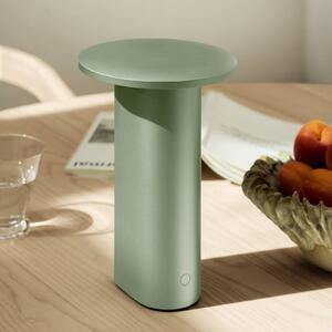 FRITZ HANSEN Fritz Hansen LED stolní lampa Solae, zelená, hliník, IP44, stmívatelný, Zelená, Obývací pokoj / jídelna, Hliník, Moderní