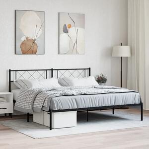 VidaXL Kovový rám postele s čelem 180 x 200 cm [372281] Barva: Černá