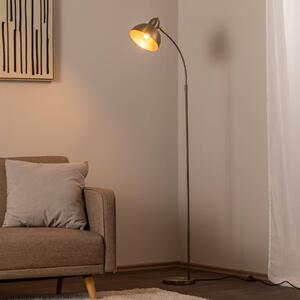 Opviq Stojací lampa Varzan, zlatá, kov, výška 162 cm, E27, Mosaz / zlato, Obývací pokoj / jídelna, kov, stojací lampa