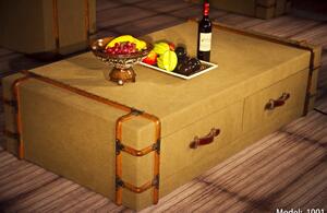 Hosana Home Konferenční stůl Aero suitcase vintage, poškozený