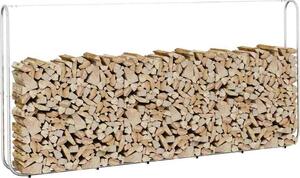 VidaXL Stojan na palivové dřevo 300x25x150 cm Pozinkovaná ocel [4100707]