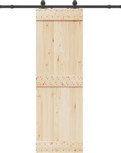 VidaXL Sada příslušenství pro posuvné dveře 183 cm ocelová černá [4009716]