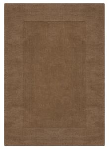 Kusový ručně tkaný koberec Tuscany Textured Wool Border Brown 120x170 cm