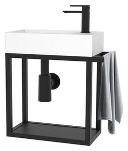 Koupelnová skříňka s umyvadlem SAT B-Way 39,5x40x21,5 cm černá mat BWAY40FRAME