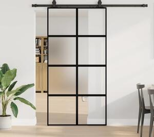 VidaXL Posuvné dveře se sadou kování 102,5x205 cm ESG Glass [3375867] Barva: Černá a matná