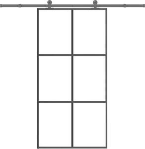 VidaXL Posuvné dveře s kováním 102x205 cm ESG sklo a hliník [3332820]
