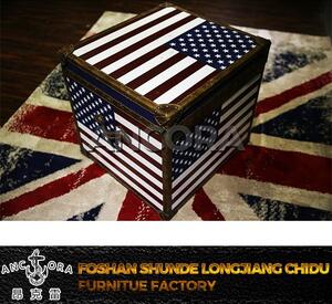 Woodkings Stolek / kufr / truhla U.S. Flag