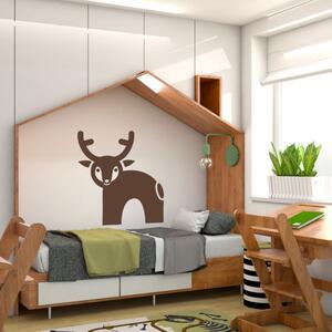 Pieris design Samolepka na zeď jelen bílá