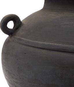 Černá terakotová váza Kave Home Mesut 38,5 cm