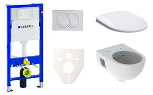 Cenově zvýhodněný závěsný WC set Geberit do lehkých stěn / předstěnová montáž + WC Geberit Selnova SIKOGES6S7